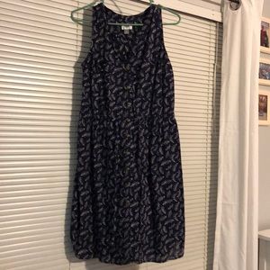 Navy blue and white dress